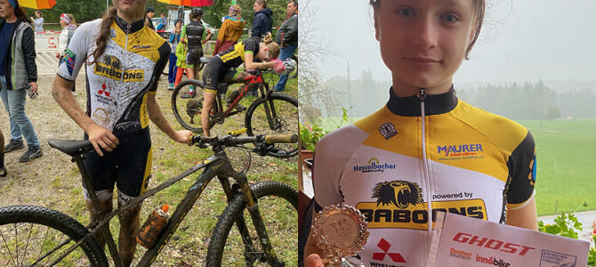 Tijana Bodonji holt beim U15w-Finalrennen Silber und wird Vizemeisterin in der MTB-Bayernliga
