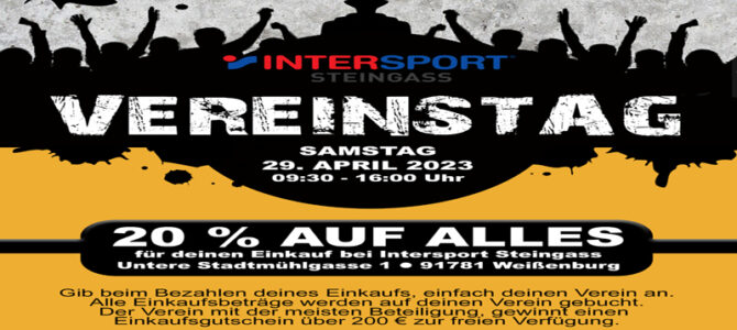 Intersport Steingass Vereinstag am 29.04.2023