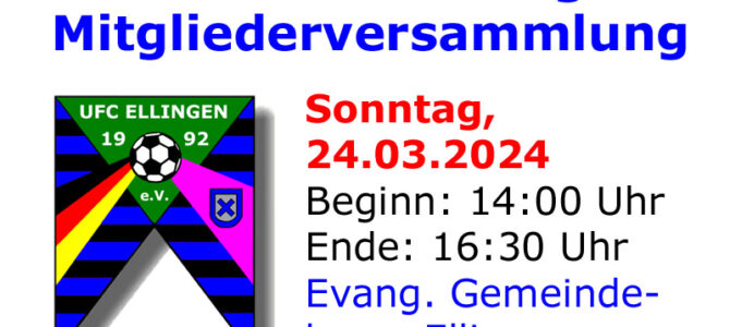 Einladung zur UFC-Mitgliederversammlung am 24.03.2023